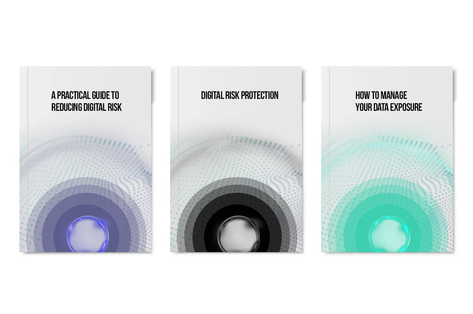 Three designs on a white background