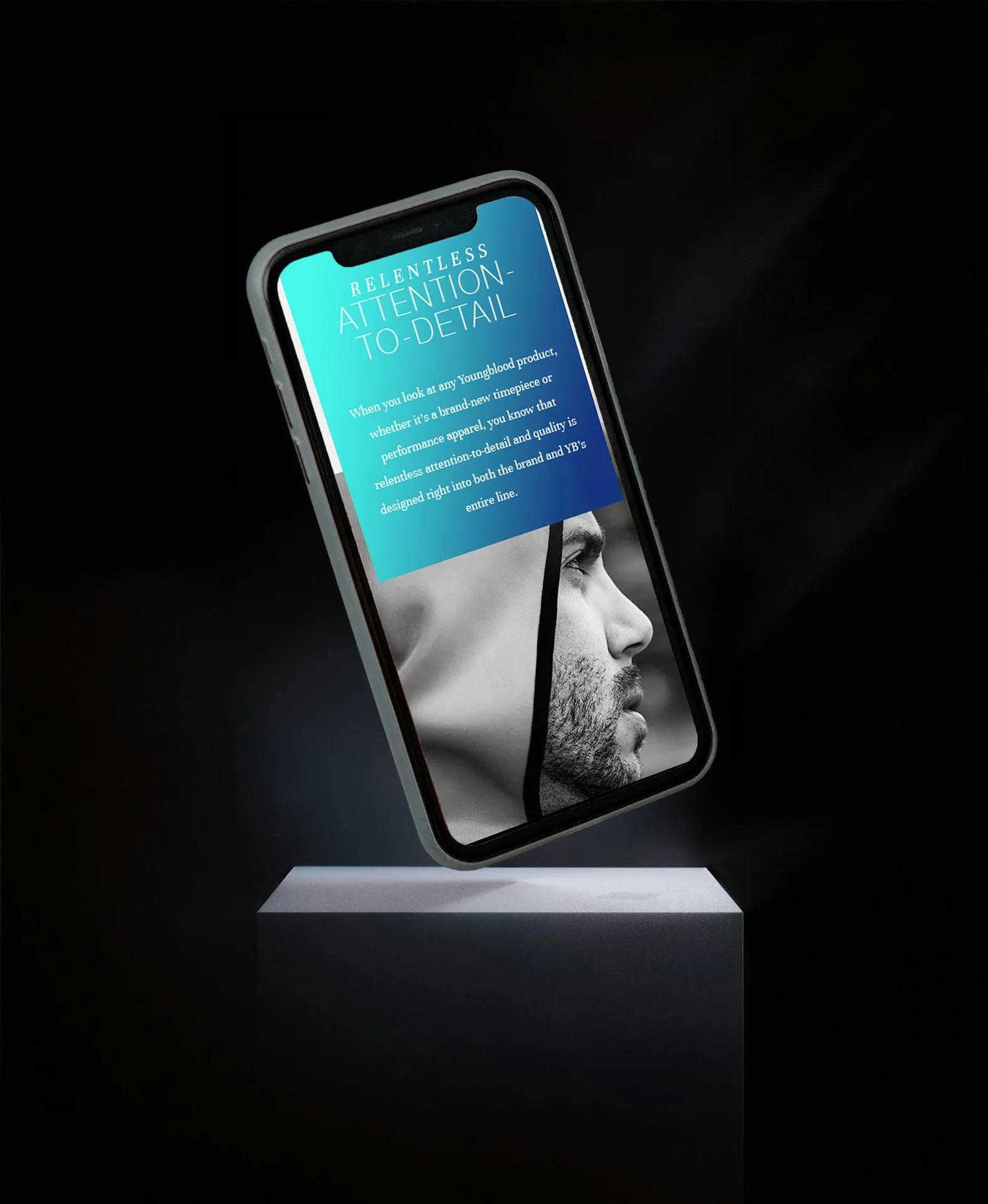 Mobile UI screen: attention to detail